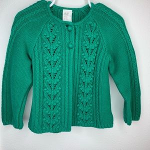 H&M green girl sweater,saints Patrick Size1.5-2T
